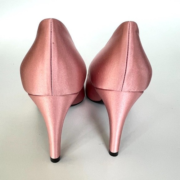 Bottega Veneta 454350 Women's Crepe Satin Stiletto shoe Pastel Pink Sz. 39 - Picture 11 of 15